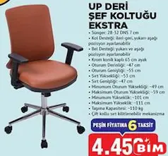 OFİS BAZAAR UP DERİ ŞEF KOLTUĞU EKSTRA